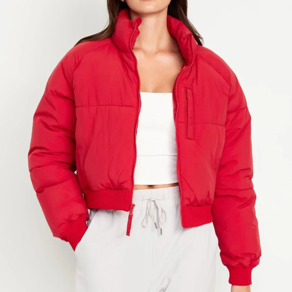 Old Navy Oversized Crop Puffer Jacket - Picture 1 of 5